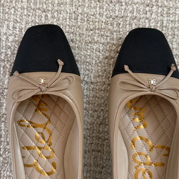 Sam Edelman Beige and Black Marley Ballet Flats - Size 9.5 - Picture 7 of 8